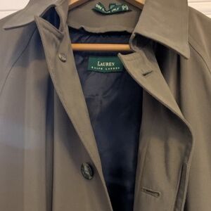 Lauren Ralph Lauren Trench Coat Men's 40s Double Breasted \ Wool Removable Liner